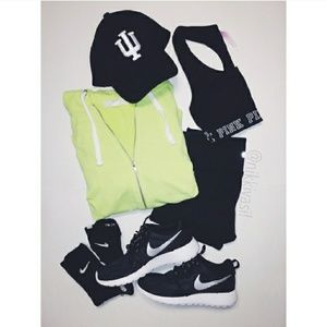 Highlighter Neon Yellow Zip-up Hooded Sweatshirt